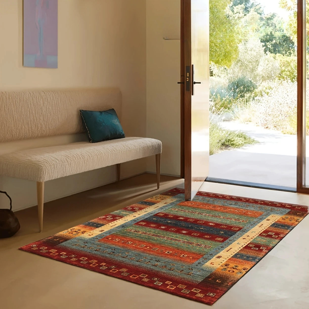 Moroccan Geometric Area Rug — Bohemian Persian Style Luxury Carpet in 9 Sizes & 18 Patterns